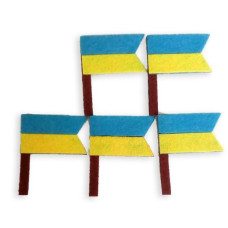 Заготовка "Діамантові ручки" /120525/ "Прапорець" 5 см, 30 шт в упак.
