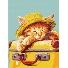 Картина за номерами "Ідейка" /KHO6612/ "Спляче кошеня" 30*40см