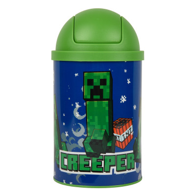 Настільний контейнер для сміття "YES" /708569/ “Minecraft Creeper” металевий, 10*18см (1/12/72)