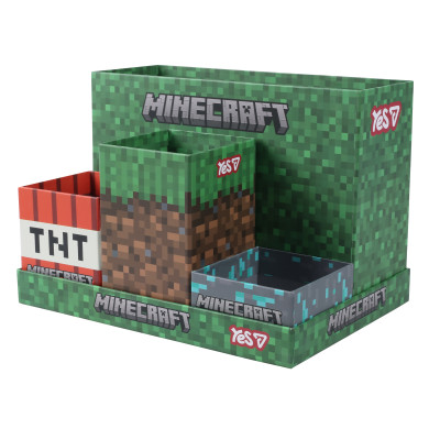 Органайзер настільний "Yes" /708603/ "Minecraft", картон, зелений (1/12)
