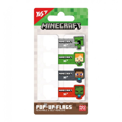 Індекс регістри "YES " /170427/ ПЛАСТИКОВІ, Pop-up "Minecraft", 80 шт (1/24/288)