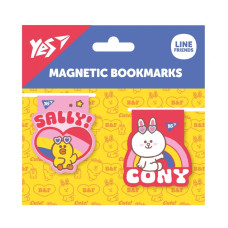 Закладки магнітні "YES" /708108/ "Line Friends Sally and Cony", 2шт (1/10/500)