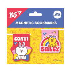 Закладки магнітні "YES" /708108/ "Line Friends Sally and Cony", 2шт (1/10/500)