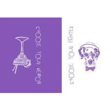 Блокнот A6/64 "4PROFI" /905188/ ## "Two in One" violet, інтегр., мат/лам, виб.лак, 70г. (1/10)