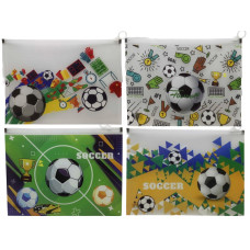 Папка з бігунком А4+ /6176/ пласт (33*24,5см) "Football" (12)
