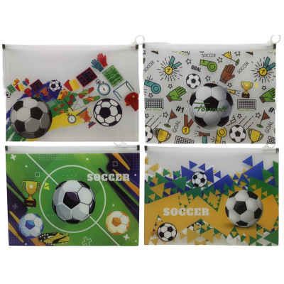 Папка з бігунком А4+ /6176/ пласт (33*24,5см) "Football" (12)
