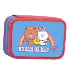 Пенал твердий "YES" /533386/ HP-01 2 відділ. Line Friends