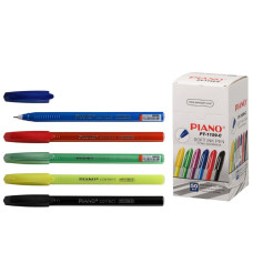 Ручка масляна "PIANO" PT-1159C "Correct" синя, ТРИКУТНА, кол.корпус (50)