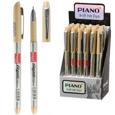 Ручка масляна "PIANO" PT-185 "Elegant" синя (24)