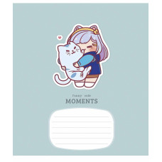 Зошит уч. "Школярик" 12арк.== /3267L/ "Fany cute moment" виб.УФ-лак (дівчинка) (30/300)
