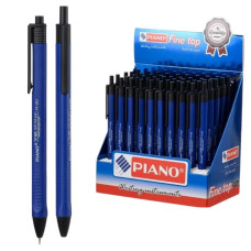 Ручка масляна автомат "PIANO" PT-203 "Smart soft" 0,7мм, синя (50)