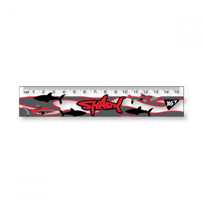 Лінійка 15см "YES" /370595/ "Shark" (1/20/100)
