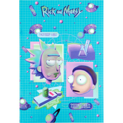Блокнот А5/64 "Kite" /RM23-193-2/ чистий, термобіндер, Rick and Morty (1/10)