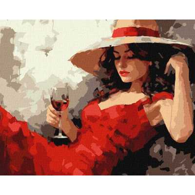 Картина за номерами "Ідейка" /KHO8358/ "Дівчина в капелюсі" 40*50см