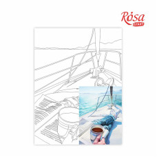 Картина на картоні з контуром "ROSA START" 30*40 Морські пейзажі № 5 /594/ БЕЗ ФАРБ