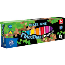 Пластилін восковий "Школярик" 12 кол. круглий Pixel One /303221005-UA/ 156 г (1/26)