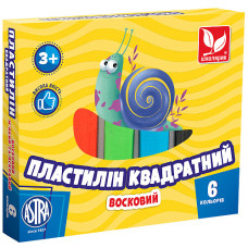 Пластилін восковий "Школярик" 6 кол. квадратний /83811908-UA/  (1/26)