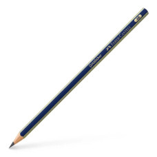 Олівець пр. "Faber-Castell" /1221/112504/ 4В GOLDFABER синьо-золотий (12/72)