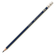 Олівець пр. "Faber-Castell" /1222/116800/ НВ GOLDFABER з гумкою синьо-золотий (12/72)