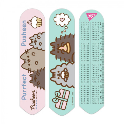 Закладка 2D "YES" /708341/ "Pusheen", рожево-зелений (1/10/100)