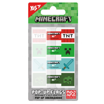 Індекс регістри Pop-up "YES" /170441/ "Minecraft", пластик, 80 шт (1/24/288)