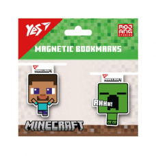 Закладки магнітні "YES" /708101/ "Minecraft Creeper", 2шт (1/10/50)