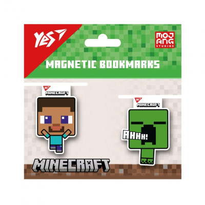 Закладки магнітні "YES" /708101/ "Minecraft Creeper", 2шт (1/10/50)
