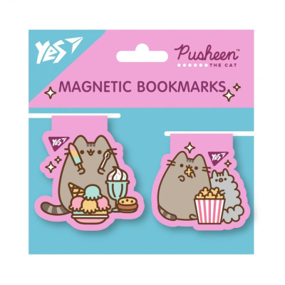 Закладки магнітні "YES" /708105/ "Pusheen candy", 2шт (1/10/500)