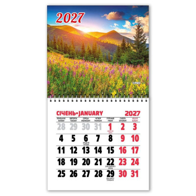 Календар на магніті 2027 "ЕУ" /MKL27-39/ 110*200 мм (10)