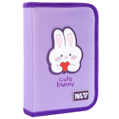 Пенал твердий "YES" /533740/  1 відділ. з двома клапанами HP-04 Cute Bunny 14*21*4см (1/48)