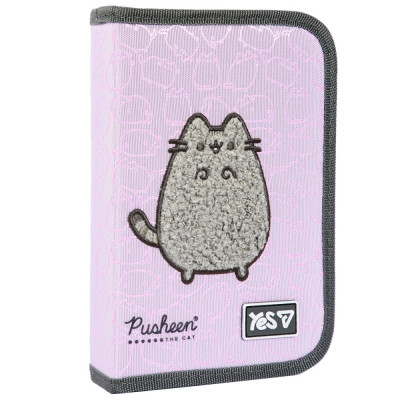 Пенал твердий "YES" /533741/  1 відділ. з двома клапанами HP-04 Pusheen Delicacy 14*21*4см (1/48)