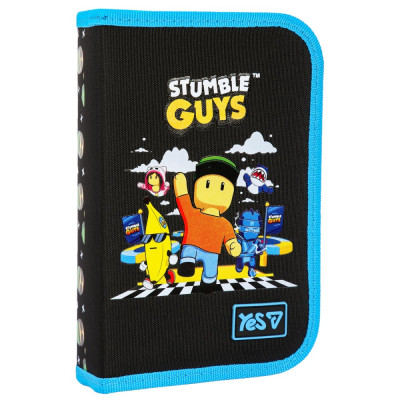 Пенал твердий "YES" /533747/  1 відділ. з двома клапанами HP-04 Stumble Guys 14*21*4см (1/48)