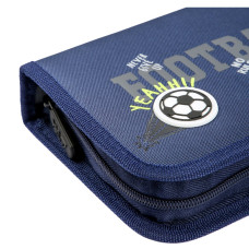 Пенал твердий "YES" /533869/  1 відділ. з клапаном HP-03 Football 13*21*3см (1/48)