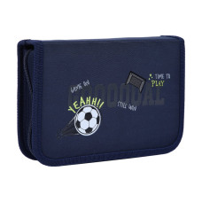Пенал твердий "YES" /533869/  1 відділ. з клапаном HP-03 Football 13*21*3см (1/48)