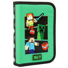 Пенал твердий "YES" /533751/ з 1 клапаном та прозорим карманом HP-04-N Minecraft Game 14*21*4см (1/48)