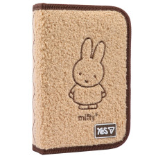 Пенал твердий "YES" /533750/ з 1 клапаном та прозорою кишенею  HP-04-N Miffy Bunny 14*21*4см (1/48)