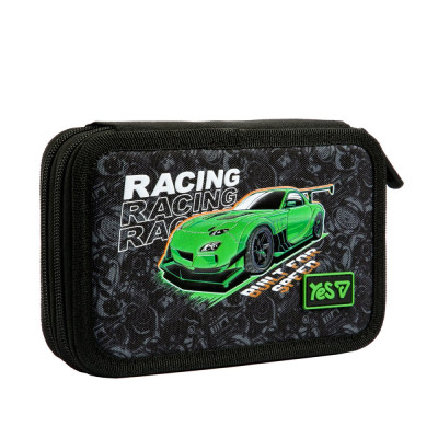 Пенал твердий "YES" /533715/  2 відділ. HP-01 Racing Life 13*21*4см (1/48)