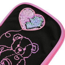 Пенал-книжка "YES" /533777/ з LED  PH-35 Pink Bear 24*16*4см (1/24)