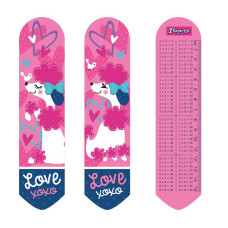Закладки 2D "1В" /707341/ "Love XOXO" + лін.15см + табл. множ., 19*4,5 см (1/100)