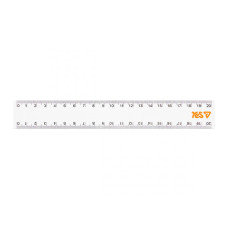 Лінійка 20см "YES" /370731/ "Orange Line" прозора (1/48/1000)