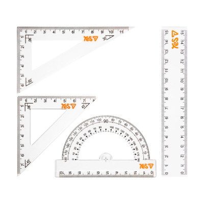 Набір лінійок "Yes" /370744/ (4 предм.) "Orange Line" , лінійка 15 см (1/24/288)