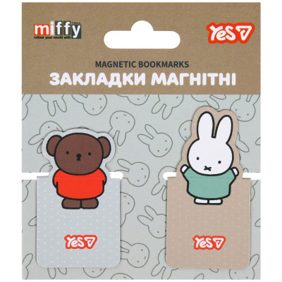 Закладка-магніт "YES" /708836/ "Miffy", висікання, 2 шт (1/10/50)