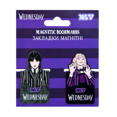 Закладка-магніт "YES" /708818/ "Wednesday", висікання, 2 шт (1/10/50)