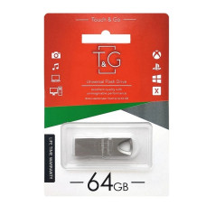 Флеш пам'ять "T&G" 64GB металева серія 117 срібло (G3)