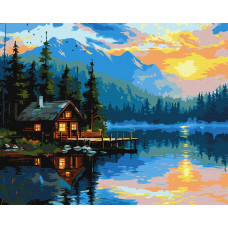Картина за номерами "Ідейка" /KHO6355/ "Озерний затишок" 40*50см