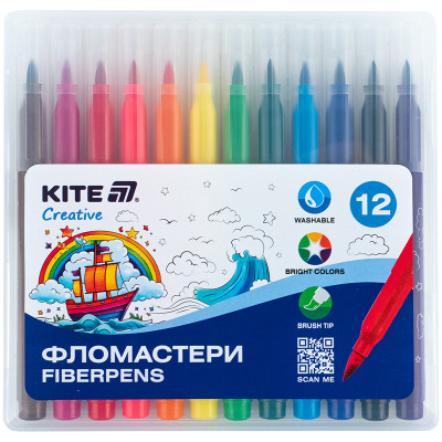 Фломастери-пензлики "Kite" 12 кол. /K-1150/ Creative (1/12)
