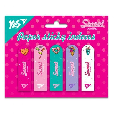 Індекс регістри "YES " /170416/ ПАПЕРОВІ "Sweet Cream", 55*15мм  (5диз.*20арк.) (1/24/288)