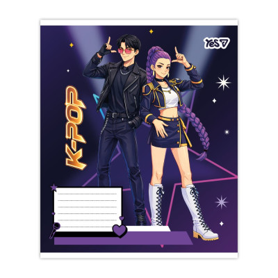 Зошит уч. "YES" 18арк.# /768950/ "K-POP musik" (25/400)