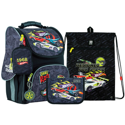 Набір "Kite" /SET_HW24-501S/ рюкзак + пенал + сумка для взуття 501S Hot Wheels (67250) (1/8)