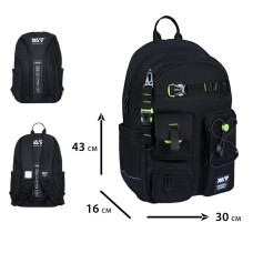 Рюкзак шкільний "YES" /550480/ TS-43L Just Black 43*30*16см (1/12)